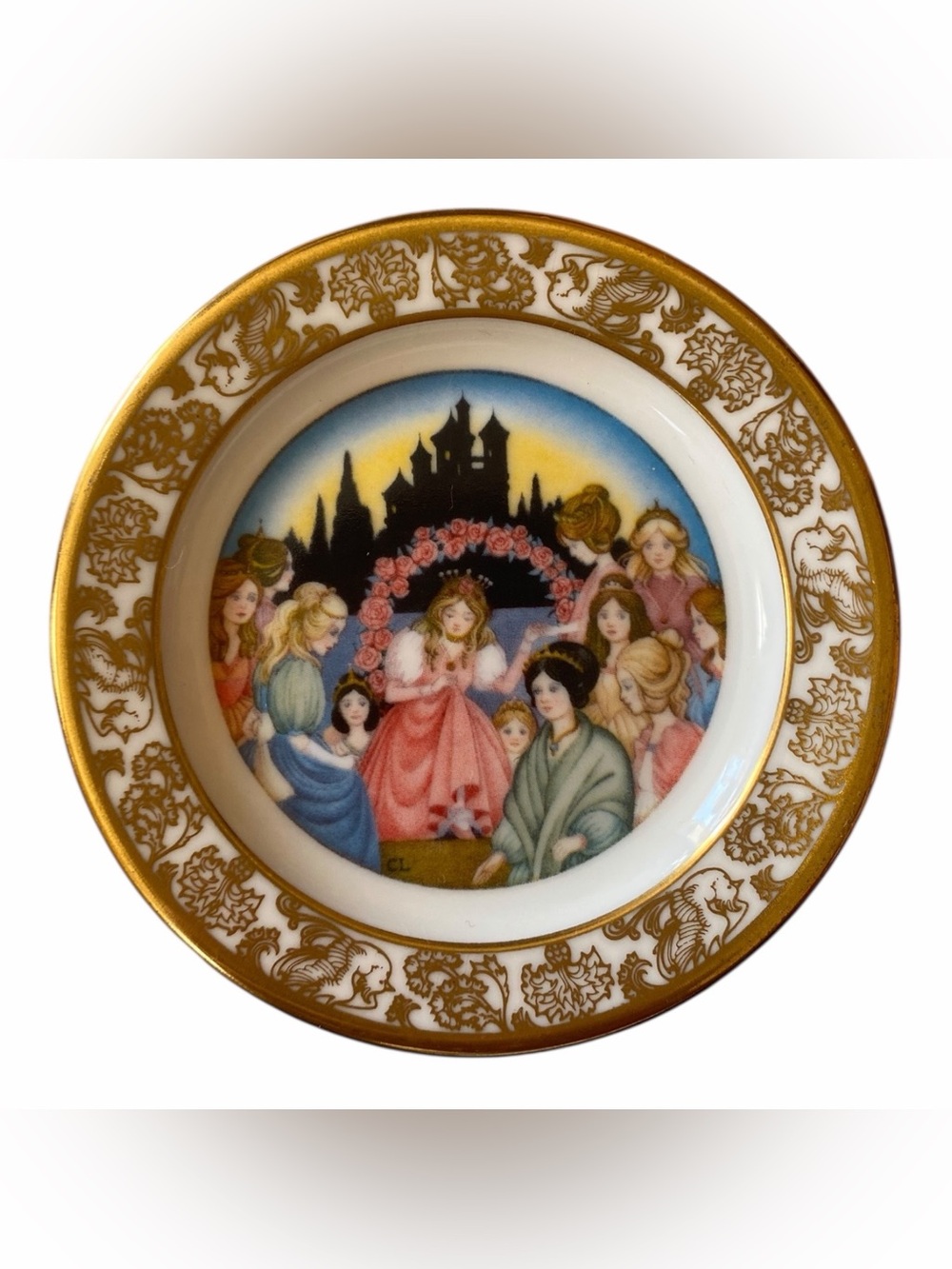 Franklin Porcelain Best Loved Fairy Tales Mini Plate The 12 Dancing Princesses